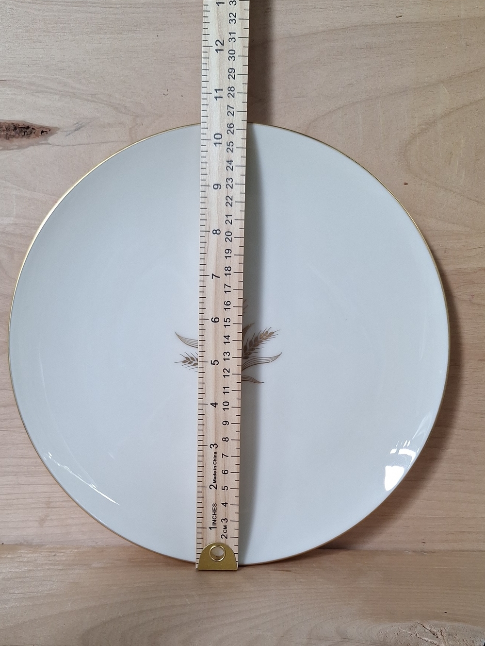 Vintage Lenox China Dinnerplate Wheat pattern Gold Color Rim (R-442)Discontinued - Picture 6 of 7